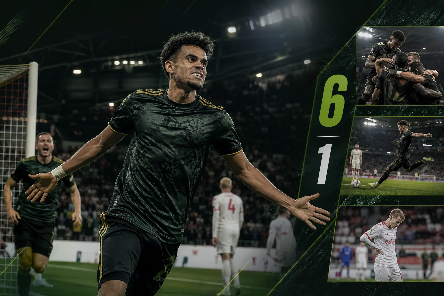 Titelbild: FC Bayern München schlägt RB Leipzig 6:1 – Luis Díaz mit Hattrick