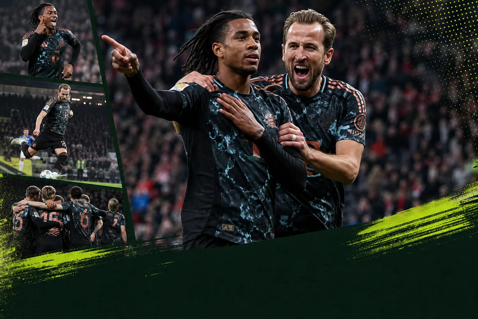 Titelbild: Olise-Dreierpack und Kanes 100. Bundesliga-Tor: Bayern demontiert Union
