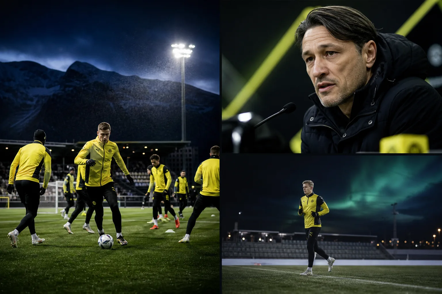 Titelbild: BVB absolviert Abschlusstraining in Bodø: Anpassung an Kunstrasen vor Champions‑League-Auswärtsspiel