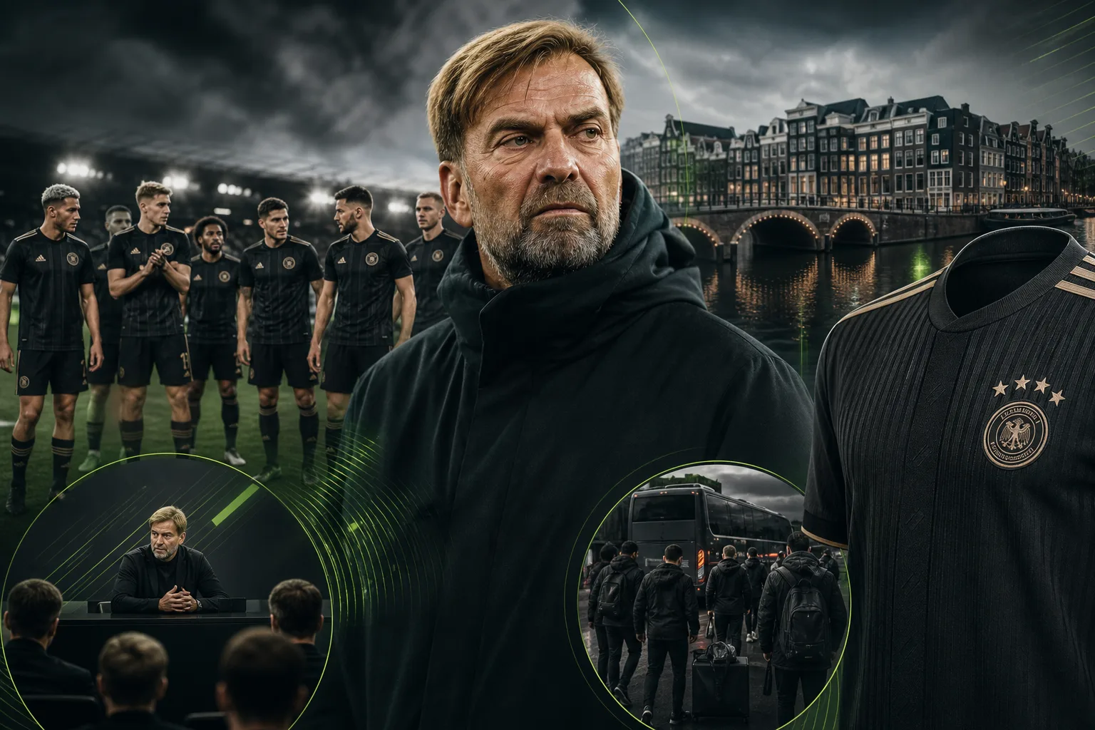 Titelbild: DFB trägt beim Klopp‑Debüt in Amsterdam das finale schwarze Trikot