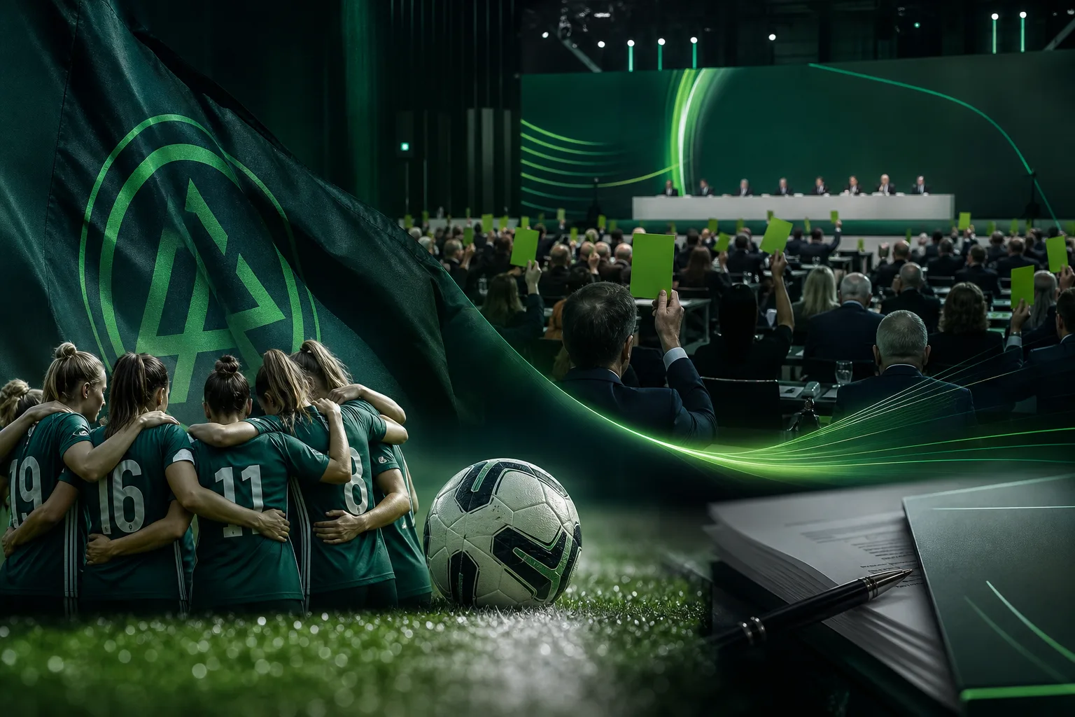 Titelbild: DFB bringt Ausgliederung der Frauen‑Bundesliga zur Abstimmung beim außerordentlichen Bundestag