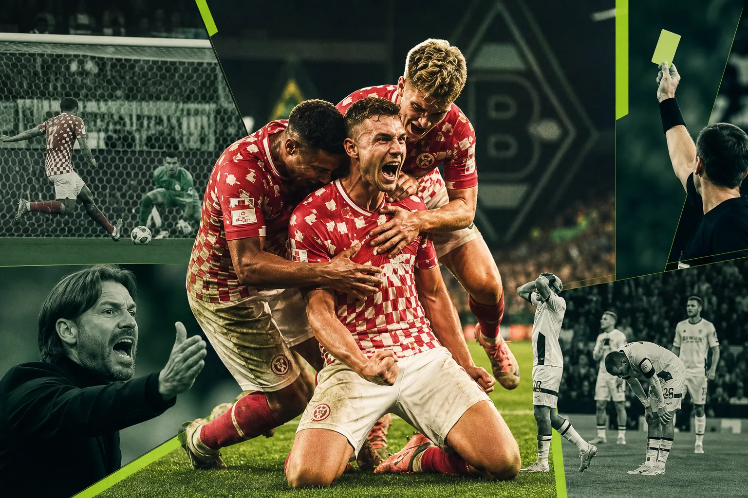 Titelbild: Mainz 05 siegt 4:3 in Mönchengladbach – Elfmeter‑Drama entscheidet Torfestival